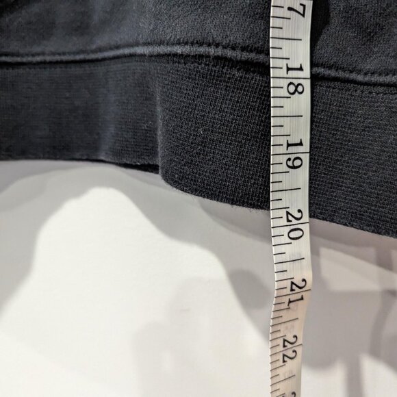 Adidas Classic Black Crop Hoodie Women's S Athleisure 100% Cotton Streetwear - Picture 8 of 8